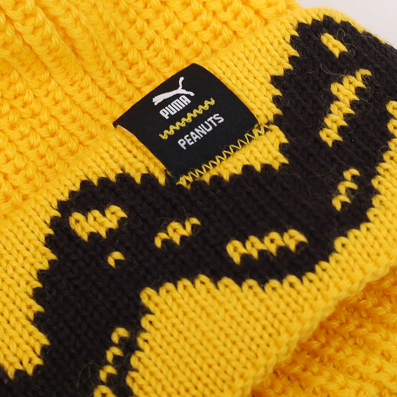  желтая шапка PUMA x Peanuts Beanie 02326802 - цена, описание, фото 2